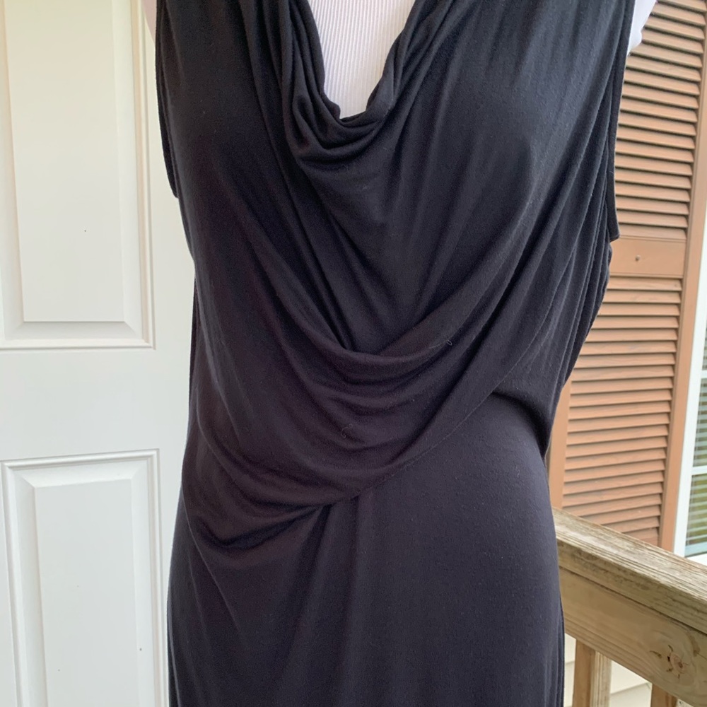 Tahari Drape Neck Dress. Size L - Picture 3 of 5